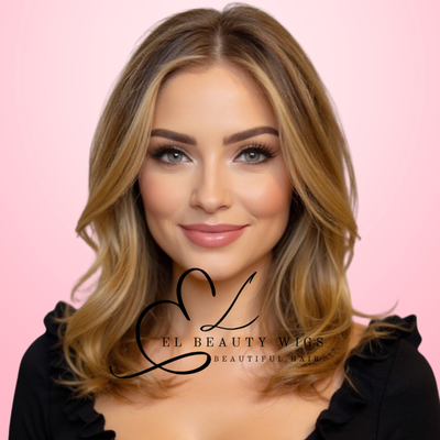 WIG | Blonde Wig | Natural-Looking Wig for Women | Easy Wear Human Hair Blend Wig