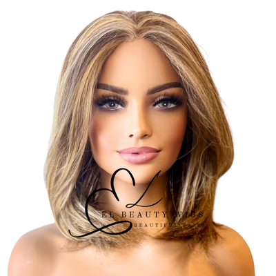 WIG | Blonde Wig | Natural-Looking Wig for Women | Easy Wear Human Hair Blend Wig