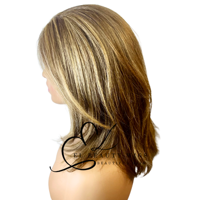 WIG | Blonde Wig | Natural-Looking Wig for Women | Easy Wear Human Hair Blend Wig