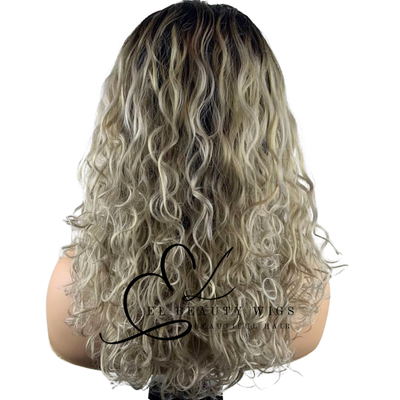 WIG | Blonde Wig | Headband Wig | Natural-Looking Wig for Women | Easy Wear Human Hair Blend Wig