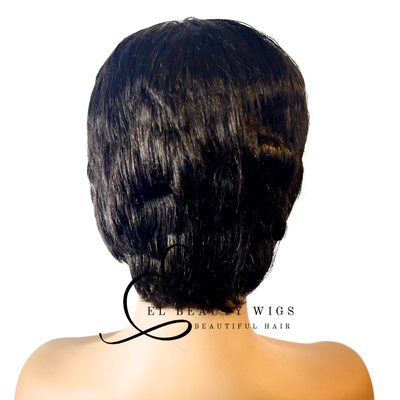 WIG | Brown Wig | Short Wig | Pixie Wig | Natural-Looking Wig for Women | Easy Wear Synthetic Wig