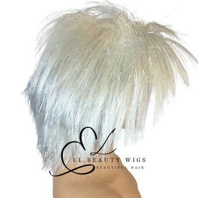 WIG | White Wig | Costume Wig | Natural-Looking Wig for Women | Easy Wear Synthetic Wig
