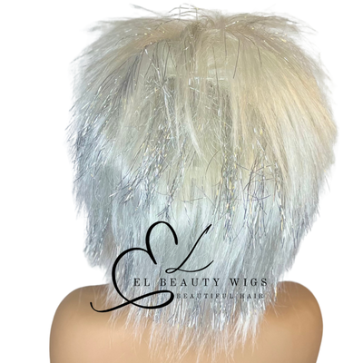 WIG | White Wig | Costume Wig | Natural-Looking Wig for Women | Easy Wear Synthetic Wig