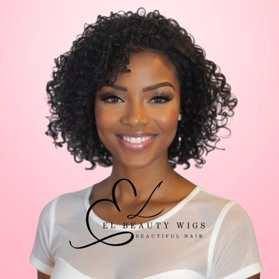 WIG | Black Wig | Curly Black Wig | Natural-Looking Wig for Women | Easy Wear Synthetic Wig