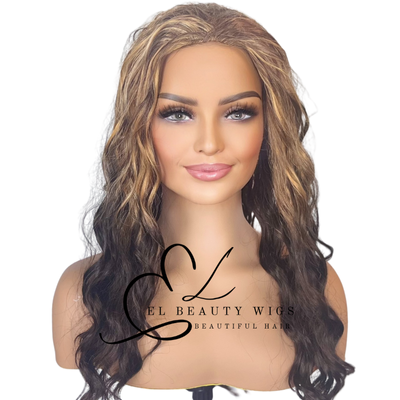 WIG | HALF-WIG | Blonde Wig | Ginger Wig | Long Wig for Women | Natural-Looking Wig for Women | Easy Wear Synthetic Wig