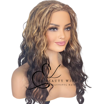 WIG | HALF-WIG | Blonde Wig | Ginger Wig | Long Wig for Women | Natural-Looking Wig for Women | Easy Wear Synthetic Wig