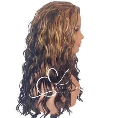 WIG | HALF-WIG | Blonde Wig | Ginger Wig | Long Wig for Women | Natural-Looking Wig for Women | Easy Wear Synthetic Wig