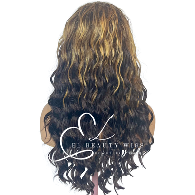 WIG | HALF-WIG | Blonde Wig | Ginger Wig | Long Wig for Women | Natural-Looking Wig for Women | Easy Wear Synthetic Wig