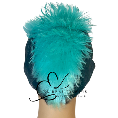 WIG | Blue Wig | Costume Wig | Natural-Looking Wig for Women | Easy Wear Synthetic Wig