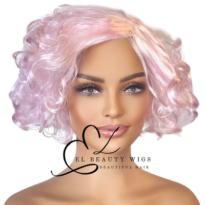 WIG | Pink Wigs | Costume Wigs | Natural-Looking Wig for Women | Easy Wear Synthetic Wig