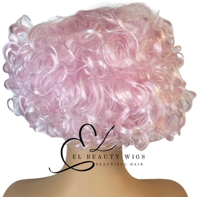 WIG | Pink Wigs | Costume Wigs | Natural-Looking Wig for Women | Easy Wear Synthetic Wig