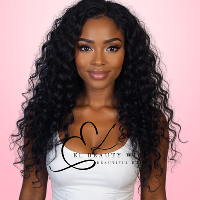 WIG | Black Wig | Long Black Curly Wig | Curly Wig | Long Black Wig | Natural-Looking Wig for Women | Easy Wear Synthetic Wig