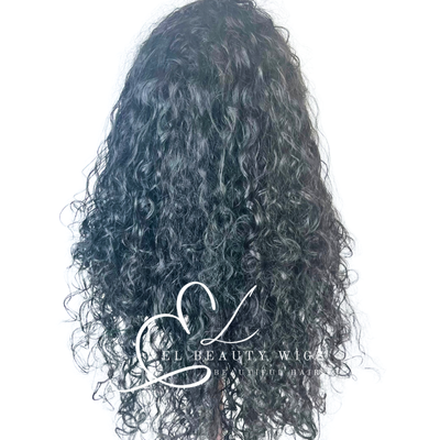 WIG | Black Wig | Long Black Curly Wig | Curly Wig | Long Black Wig | Natural-Looking Wig for Women | Easy Wear Synthetic Wig
