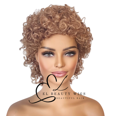 WIG | Red Wig | Light Auburn Wig | Curly Wig | Natural-Looking Wig for Women | Easy Wear Synthetic Wig