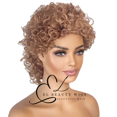 WIG | Red Wig | Light Auburn Wig | Curly Wig | Natural-Looking Wig for Women | Easy Wear Synthetic Wig