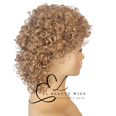 WIG | Red Wig | Light Auburn Wig | Curly Wig | Natural-Looking Wig for Women | Easy Wear Synthetic Wig