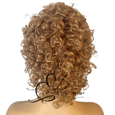 WIG | Red Wig | Light Auburn Wig | Curly Wig | Natural-Looking Wig for Women | Easy Wear Synthetic Wig