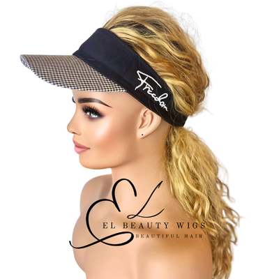 WIG | Hat Wig | Golden Blonde Wig | Natural-Looking Wig for Women | Easy Wear Synthetic Wig | Hat Wig