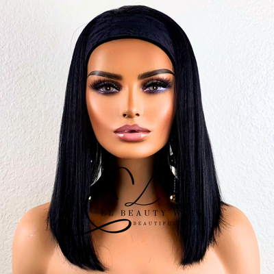 Bryn - 12" Human Hair Blend Headband WIG