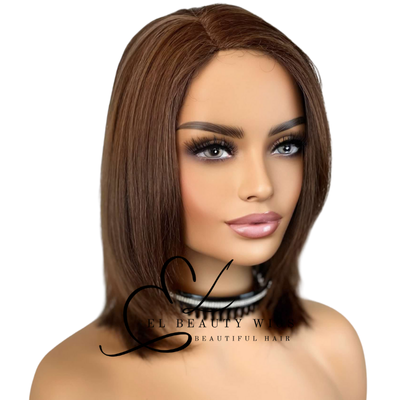 WIG | Deep Auburn Wig | Natural-Looking Wig for Women | Easy Wear Synthetic Wig