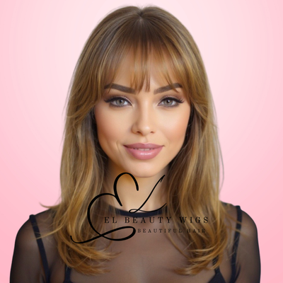 WIG | Golden Blonde Wig | Natural-Looking Wig for Women | Easy Wear Synthetic Wig