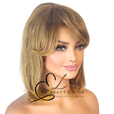 WIG | Golden Blonde Wig | Natural-Looking Wig for Women | Easy Wear Synthetic Wig