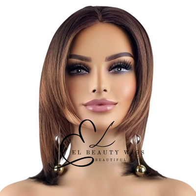 WIG | Deep Auburn Wig | Natural-Looking Wig for Women | Easy Wear Synthetic Wig