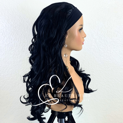 Katherine - 22" Human Hair Blend Headband WIG