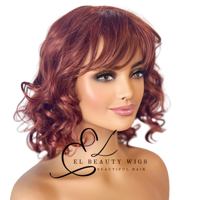 WIG | Red Wig | Ginger Wig | Natural-Looking Wig for Women | Easy Wear Synthetic Wig