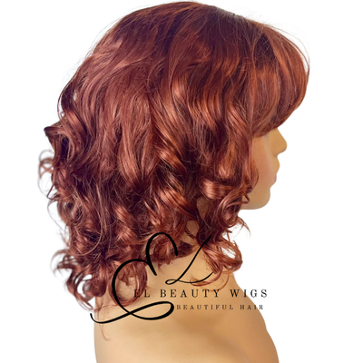 WIG | Red Wig | Ginger Wig | Natural-Looking Wig for Women | Easy Wear Synthetic Wig
