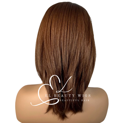 WIG | Deep Auburn Wig | Natural-Looking Wig for Women | Easy Wear Synthetic Wig