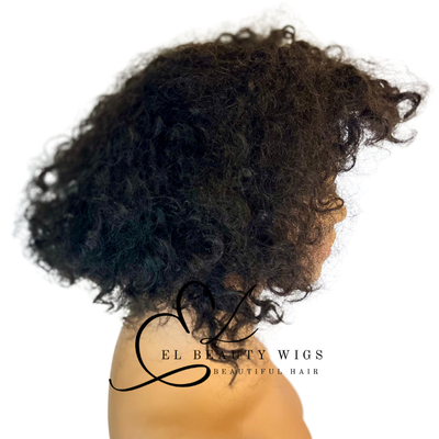 WIG | Black Wig | Kinky Curly Wig | Curly Black Wig | Natural-Looking Wig for Women | Easy Wear Synthetic Wig