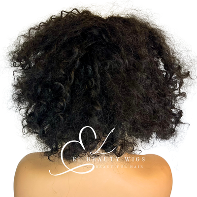 WIG | Black Wig | Kinky Curly Wig | Curly Black Wig | Natural-Looking Wig for Women | Easy Wear Synthetic Wig