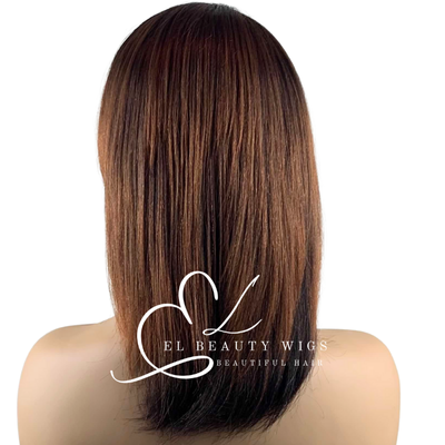 WIG | Deep Auburn Wig | Natural-Looking Wig for Women | Easy Wear Synthetic Wig