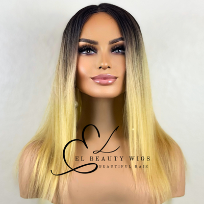 Lara - 16" Human Hair Blend Lace Front WIG