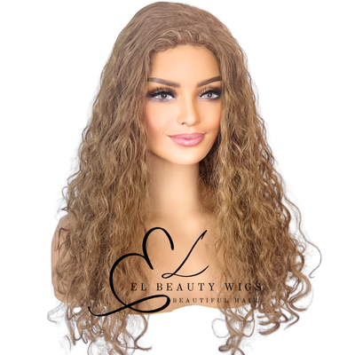 WIG | Strawberry Blonde Wig | Ginger Wig | Curly Blonde Wig | Natural-Looking Wig for Women | Easy Wear Synthetic Wig