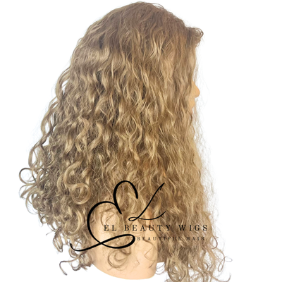 WIG | Strawberry Blonde Wig | Ginger Wig | Curly Blonde Wig | Natural-Looking Wig for Women | Easy Wear Synthetic Wig