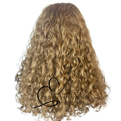 WIG | Strawberry Blonde Wig | Ginger Wig | Curly Blonde Wig | Natural-Looking Wig for Women | Easy Wear Synthetic Wig