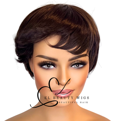 WIG | Brown Wig | Short Brown Wig | Natural-Looking Wig for Women | Easy Wear Synthetic Wig
