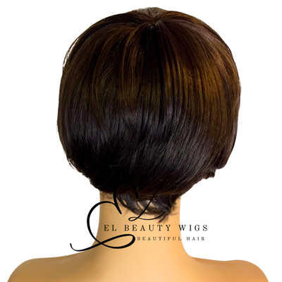 WIG | Brown Wig | Short Brown Wig | Natural-Looking Wig for Women | Easy Wear Synthetic Wig