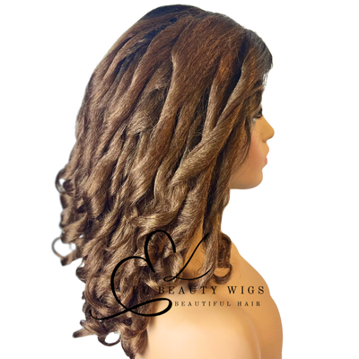 WIG | Ombre Wig | Black Wig | Brown Wig | Natural-Looking Wig for Women |Lace Front Human Hair Blend Wig