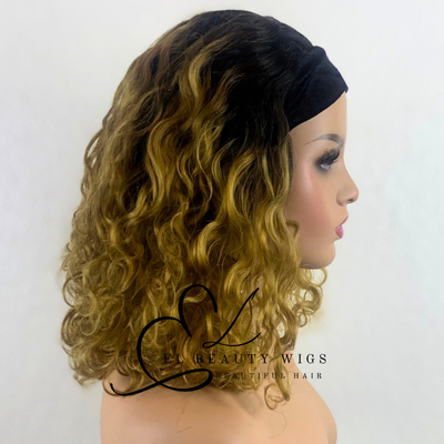 Bianca - 14" Human Hair Blend Headband WIG