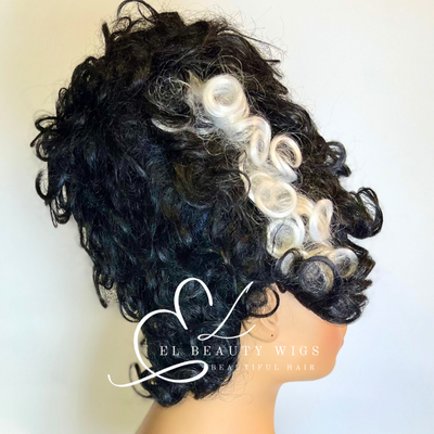 WIG | Cruella Deville Wig | Costume Wig | Natural-Looking Wig for Women | Easy Wear Synthetic Wig