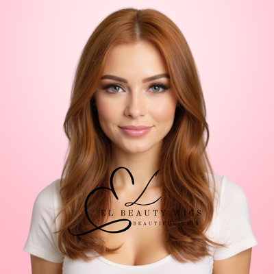 WIG | Auburn Wig | Long Red Wig | Natural-Looking Wig for Women | Easy Wear Synthetic Wig