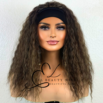 Nene - 20" Human Hair Blend Headband WIG