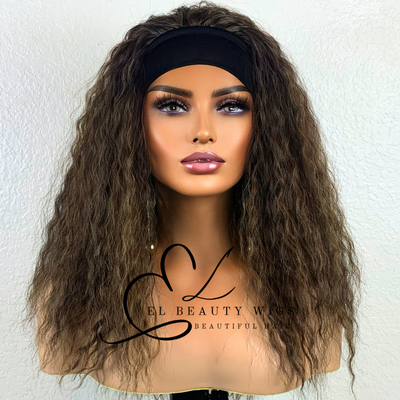 Nene - 20" Human Hair Blend Headband WIG