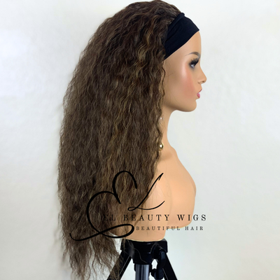 Nene - 20" Human Hair Blend Headband WIG