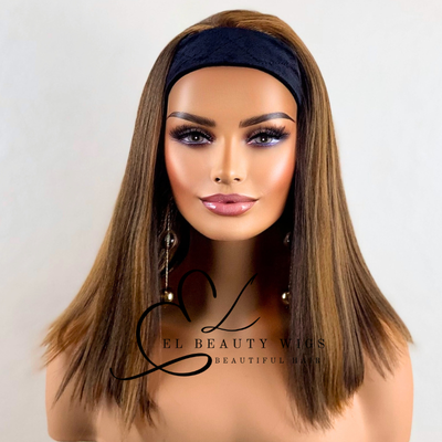 Iliana - 12" Human Hair Blend Headband WIG