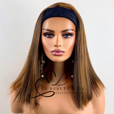 Iliana - 12" Human Hair Blend Headband WIG