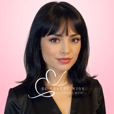 WIG | Black Wig | Wig with Bangs | Natural-Looking Wig for Women | Easy Wear Synthetic Wig